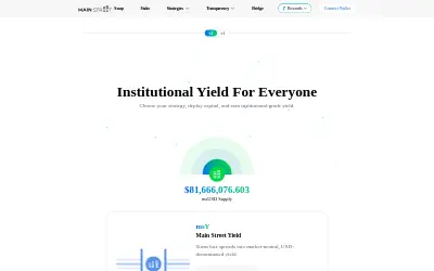 Website screenshot of Main Street USD (2026-06-03)