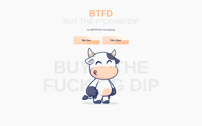 Website screenshot of BTFD (2026-05-22)