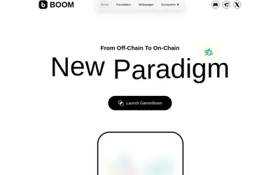 Website screenshot of Boom (2026-04-25)