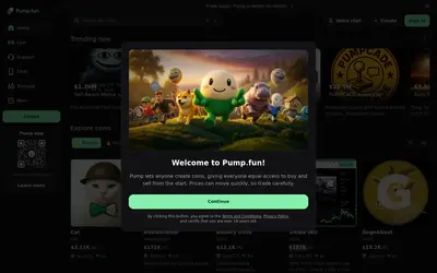 Website screenshot of Pump.fun (2026-04-25)