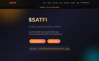 Website screenshot of Satfi (2026-05-21)