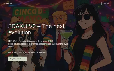 Website screenshot of Daku V2 (2026-05-27)