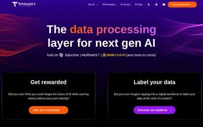 Website screenshot of Timeworx (2026-05-22)