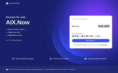 Website screenshot of AIX Network (2026-05-19)