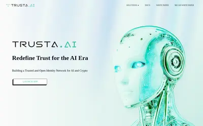 Website screenshot of Trusta.AI (2026-04-26)