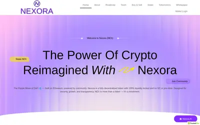 Website screenshot of Nexora (2026-05-20)