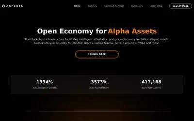 Website screenshot of Aspecta (2026-05-22)