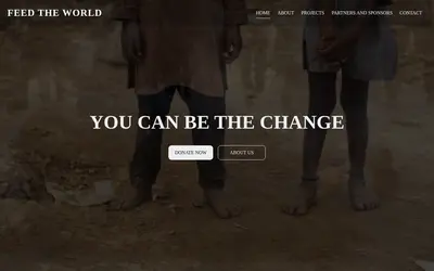 Website screenshot of Feed The World (2026-04-26)