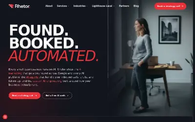 Website screenshot of Rhetor (2026-06-03)