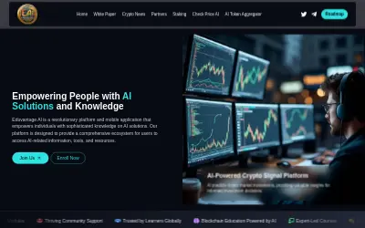 Website screenshot of Eduvantage AI (2026-06-03)