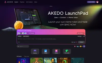 Website screenshot of Akedo (2026-05-20)
