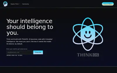 Website screenshot of THINK Protocol (2026-05-28)