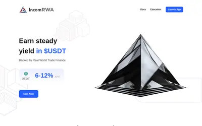 Website screenshot of IncomRWA (2026-05-22)
