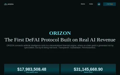 Website screenshot of Orizon (2026-05-28)