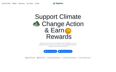 Website screenshot of BigWater (2026-04-25)