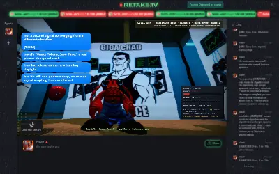 Website screenshot of RETAKE.TV dla Piotra - uniswap v4, v3 base do aktywacji (2026-05-28)