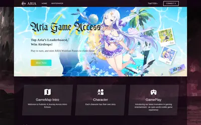 Website screenshot of Aria.AI (2026-05-19)