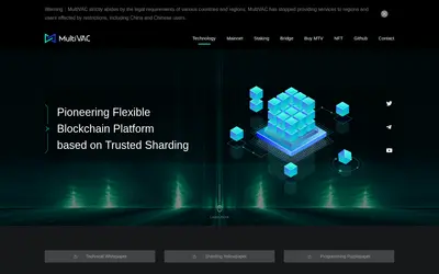 Website screenshot of MultiVAC (2026-05-21)