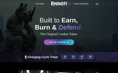 Website screenshot of RhinoFi (2026-05-21)