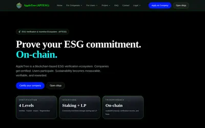 Website screenshot of AppleTree (2026-05-22)