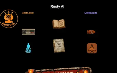 Website screenshot of RustyAI (2026-05-20)