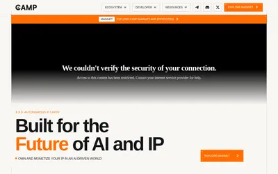 Website screenshot of Camp Network (2026-05-22)