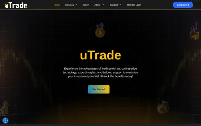 Website screenshot of uTrade (2026-05-21)