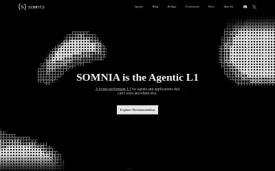 Website screenshot of Somnia  (2026-06-03)