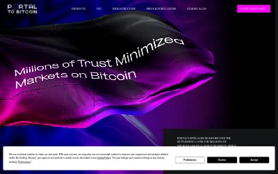 Website screenshot of Portal To Bitcoin (2026-05-28)