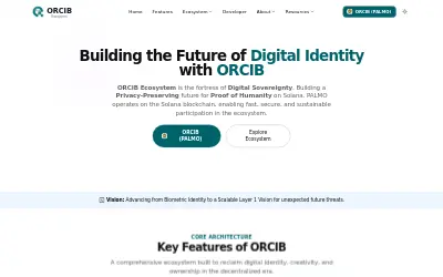 Website screenshot of ORCIB (2026-06-03)