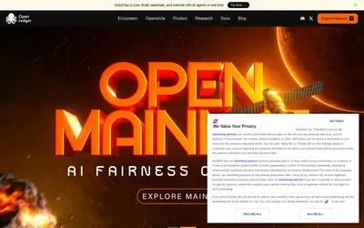 Website screenshot of OpenLedger (2026-04-26)