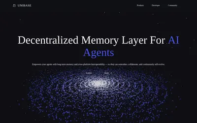 Website screenshot of Unibase (2026-04-26)