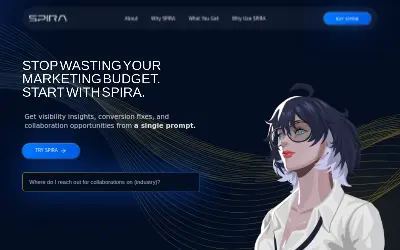 Website screenshot of SPIRA (2026-05-28)
