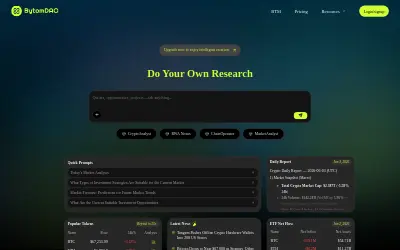 Website screenshot of BytomDAO (2026-06-03)