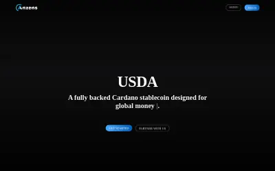 Website screenshot of Anzens USDA (2026-06-03)