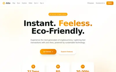 Website screenshot of Atto (2026-05-20)