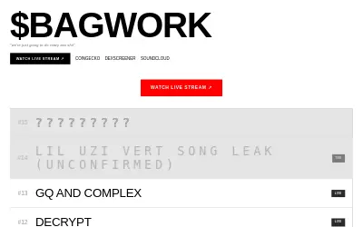 Website screenshot of Bagwork (2026-06-03)