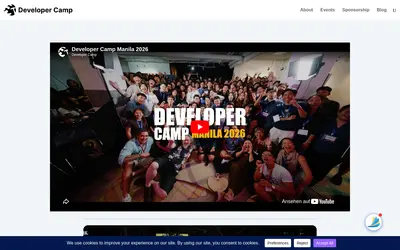Website screenshot of Developer Camp (2026-05-21)