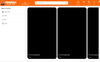 Website screenshot of VERONICA by Virtuals (2026-05-21)