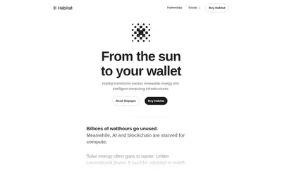 Website screenshot of Habitat (2026-05-20)