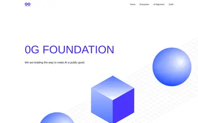 Website screenshot of 0G (2026-05-21)
