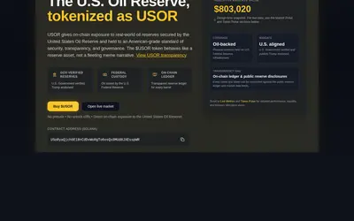Website screenshot of U.S Oil (2026-05-20)