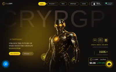 Website screenshot of CrypGPT TOKEN (2026-05-22)