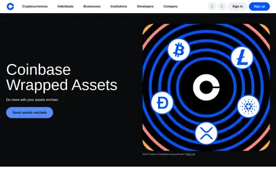 Website screenshot of Coinbase Wrapped ADA (2026-05-20)