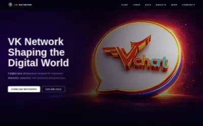 Website screenshot of VK Token (2026-06-03)