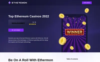 Website screenshot of EtheremonToken (2026-05-20)