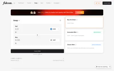 Website screenshot of Falcon Finance (2026-04-26)