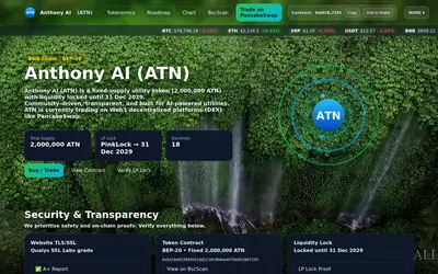 Website screenshot of Anthony AI (2026-05-22)
