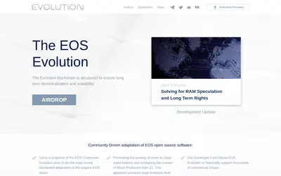 Website screenshot of EVO (2026-04-25)