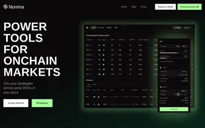Website screenshot of Nomina (2026-05-20)